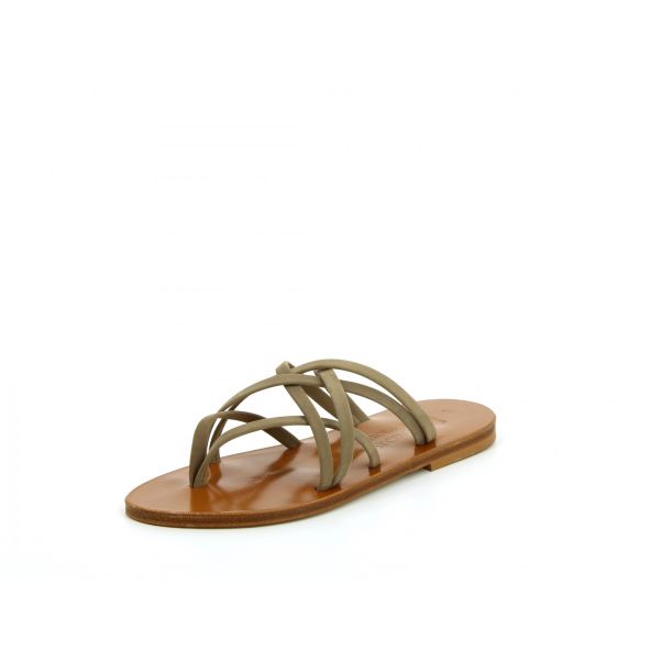 K.jacques Aloes Epure  Flat Sandals Flat Sandals Natural Nubuk Costa Leather Woman Retro