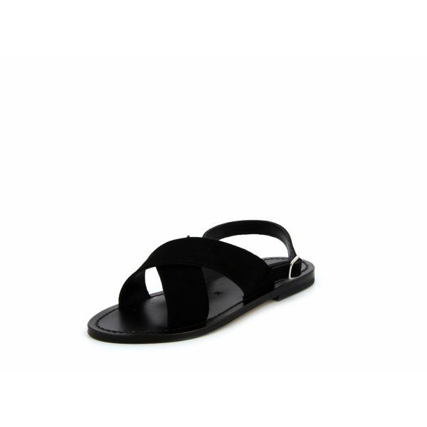 Woman Osorno Ebene  Flat Sandals Flat Sandals Sale K.jacques Suede Black Leather