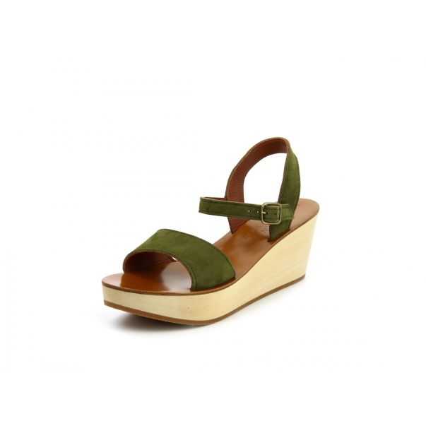 K.jacques Quality Wedges Sandals Woman Cypres  Wedges Sandals Suede Lichen Leather