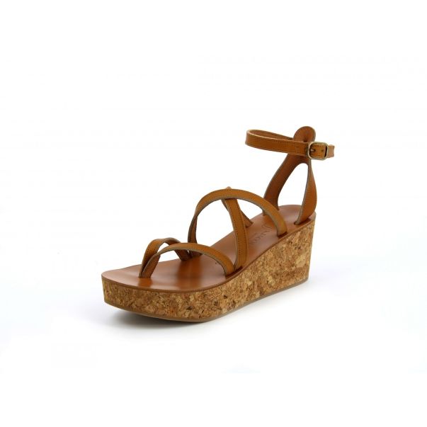 Wedges Sandals Dropped Odelyne  Wedges Sandals Pul Natural Leather Woman K.jacques