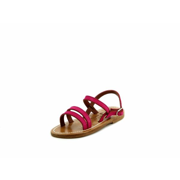 Child Isis E  Children K.jacques Sandals Suede Framboise Leather Guaranteed