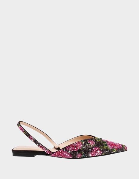 Women Black/Pink Floral Betsey Johnson Women’s Shoes Vance Black/Pink Floral