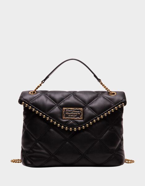 Black Ball & Chain Shoulder Bag Black Women Betsey Johnson Handbags