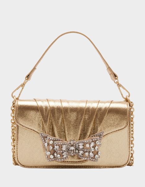 3D Bow Flap Bag Gold Handbags Gold Betsey Johnson Women