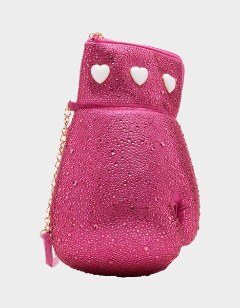 Pink Kitsch Fight Like A Girl Crossbody Pink Handbags Betsey Johnson Women