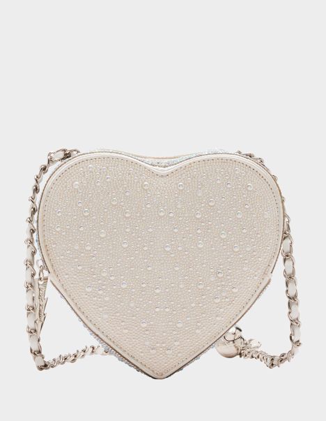 Handbags Women Betsey Johnson Pearl Heart Sparkler Crossbody Silver Silver
