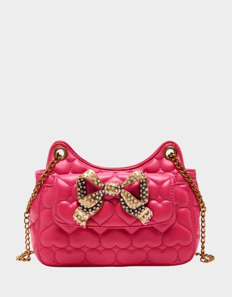 Betsey Johnson She Bows Crossbody Pink Pink Women Handbags