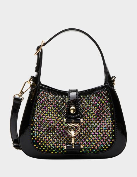 Betsey Johnson Women Handbags Black Mesh Mini Bag Black