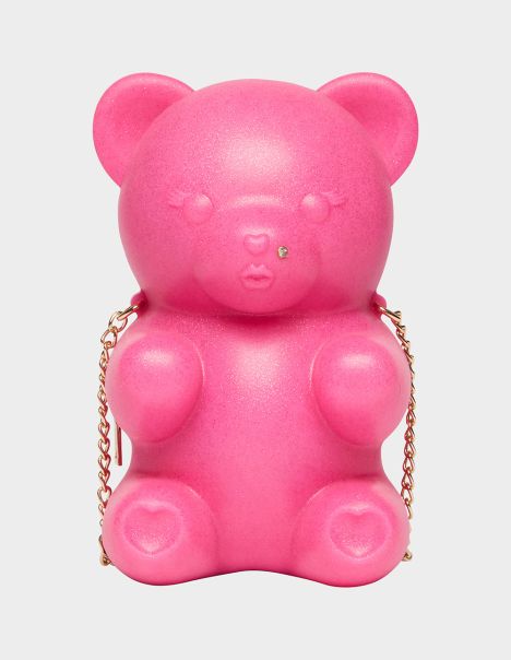 Pink Women Handbags Kitsch Bear Necessity Crossbody Pink Betsey Johnson