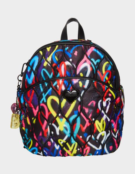 Betsey Johnson Handbags Graffiti Sweetie Backpack Black | Re:luv Black Women