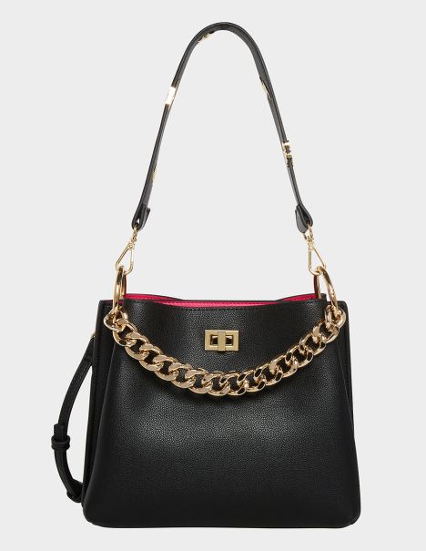 Strapped In Hobo Bag Black | Re:luv Handbags Black Women Betsey Johnson