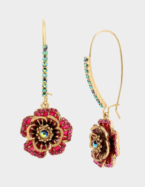 Jewelry Betseys Flower Hook Earrings Multi Women Multi Betsey Johnson