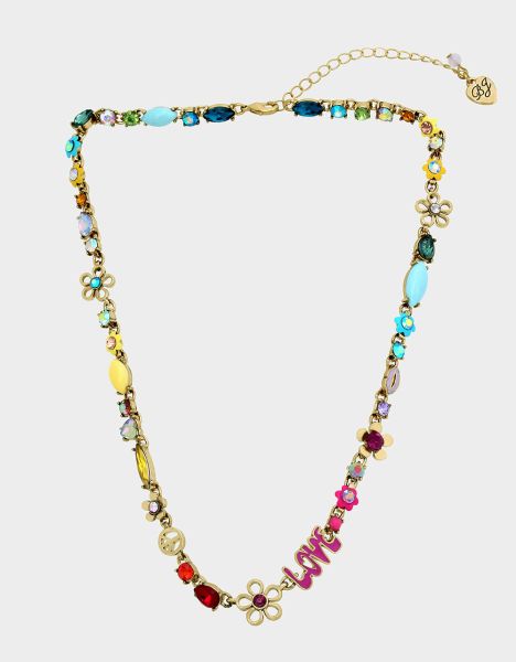 Betsey Love Fest Mixed Collar Necklace Pastel Multi Pastel Multi Women Jewelry Betsey Johnson