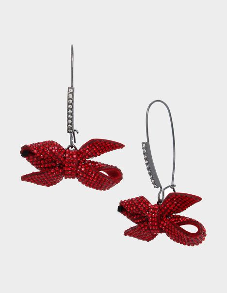 Red Betseys Bows Drop Earrings Red Women Betsey Johnson Jewelry