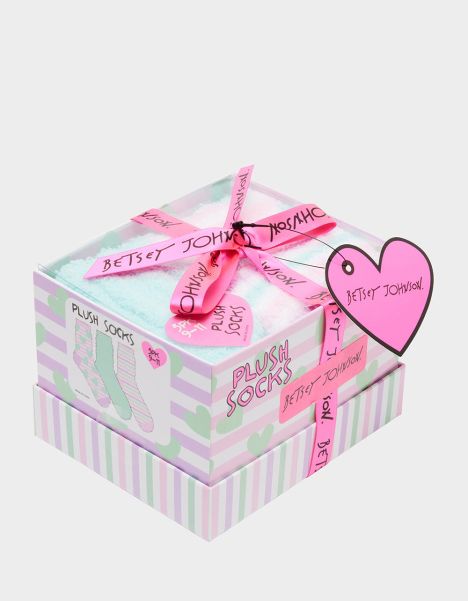 Women Multi Betsey Johnson Accessories Pastel Hearts Cozy Crew Gift Box Multi