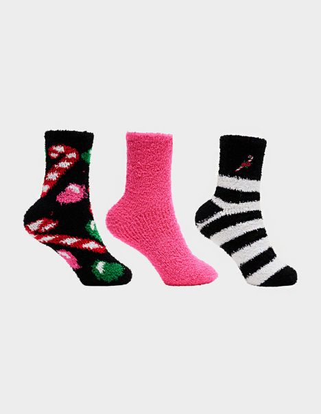 Betsey Johnson Candy Cane Cozy Three Pack Multi Accessories Women Multi