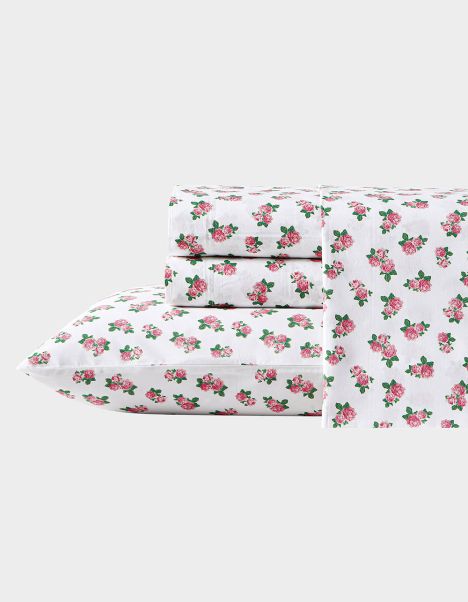 Home Women Betsey Johnson Betseys Tiny Pink Roses Full Sheet Set Multi Multi